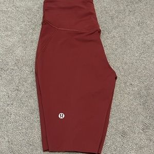Red Merlot Lululemon Bike shorts